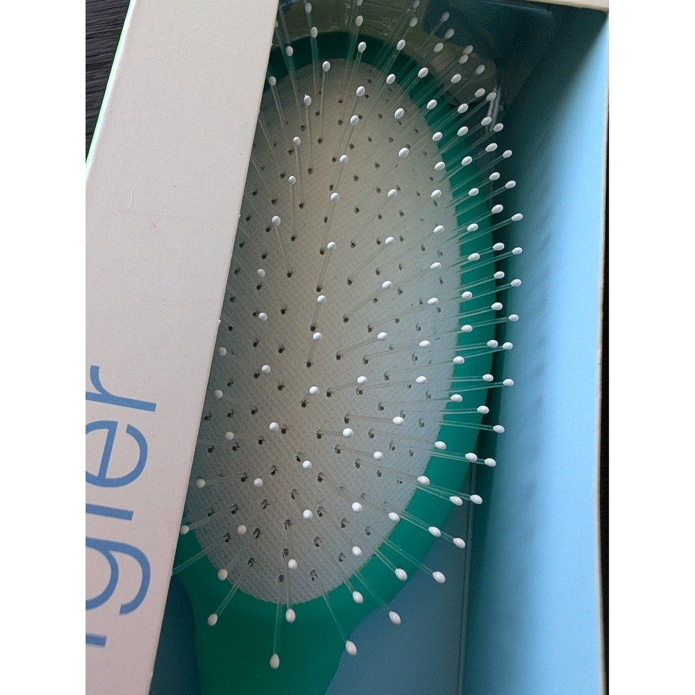 Wet Brush Pro Detangler Teal Green Rubberized Handle IntelliFlex Bristles Hair - Picture 3 of 7